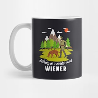 Dachshund Dog Walking Wiener Mug